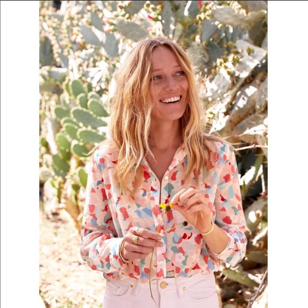 Sezane Pierro Shirt-Ines Blush Flower Print